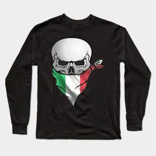 Italian Skull Bandana Long Sleeve T-Shirt